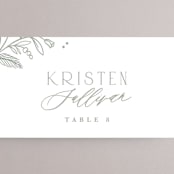 "Simple Crest" - Place Cards in Sage by Kristen Smith - Detail