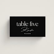"Photographie" - Place Cards in Noir by Christie Garcia - Front with Free Guest Printing