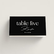 "Photographie" - Place Cards in Noir by Christie Garcia - Folded with Free Guest Printing