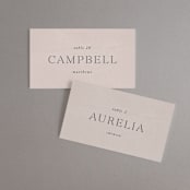 "Chalk Floral" - Place Cards in Dove by Olivia Kanaley Inman - Front with Free Guest Printing