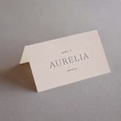 "Chalk Floral" - Place Cards in Dove by Olivia Kanaley Inman - Folded with Free Guest Printing
