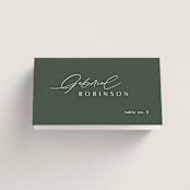 "Flip" - Place Cards in Forest by Kelly Schmidt - Folded with Free Guest Printing