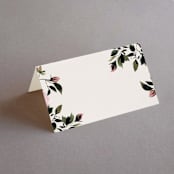 "Rose Garden" - Place Cards in Magenta by Leah Bisch - Blank front