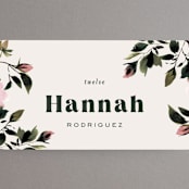"Rose Garden" - Place Cards in Magenta by Leah Bisch - Detail