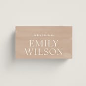 "Getaway" - Place Cards in Snow by Erin L. Wilson - Front with Free Guest Printing