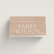 "Getaway" - Place Cards in Snow by Erin L. Wilson - Folded with Free Guest Printing