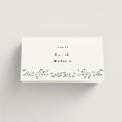 "Monogramed Arch" - Place Cards in Mojito by Susan Moyal - Folded with Free Guest Printing