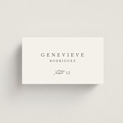 "Astoria" - Place Cards in Silk by Kelly Schmidt - Front with Free Guest Printing