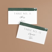 "Foothills" - Place Cards in Grass by Alethea and Ruth - Front with Free Guest Printing