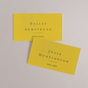 "Sophia" - Place Cards in Sunshine by Ani Somi - Front with Free Guest Printing