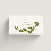 "Greenery" - Place Cards in Fern by Susan Moyal - Folded with Free Guest Printing