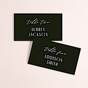 "Verdant" - Place Cards in Moss by Nicoletta Savod - Front with Free Guest Printing