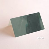 "Verdant" - Place Cards in Moss by Nicoletta Savod - Folded Back of Card