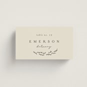 "Branched" - Place Cards in Almond by Brianne Larsen - Front with Free Guest Printing