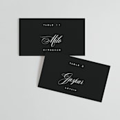 "schiacciata" - Place Cards in Black Dahlia by chocomocacino - Front with Free Guest Printing
