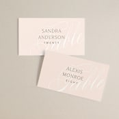 "Classic Lux" - Place Cards in Blush by Stacey Day - Front with Free Guest Printing