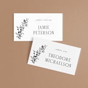 "Quintessential" - Place Cards in Cotton by Everett Paper Goods - Front with Free Guest Printing