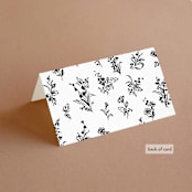 "Quintessential" - Place Cards in Cotton by Everett Paper Goods - Folded Back of Card