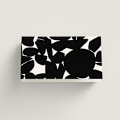 "Paire" - Place Cards in Tuxedo by Kate Ahn - Folded Back of Card