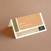 "Concord" - Place Cards in Moss by Robert and Stella - Folded with Free Guest Printing