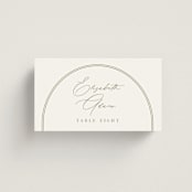 "Amelia" - Place Cards in Olive by Kristie Kern - Front with Free Guest Printing
