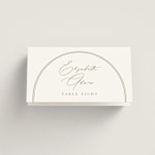 "Amelia" - Place Cards in Olive by Kristie Kern - Folded with Free Guest Printing