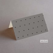 "The Ultimate After Party" - Place Cards in Fog by Becky Nimoy - Folded Back of Card