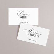 "This and That" - Place Cards in Diamond by Jessica Corliss - Front with Free Guest Printing