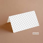 "Minimalist Photo" - Place Cards in Ivory by Nicole Walsh - Folded Back of Card