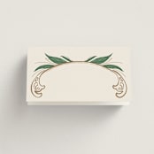 "Charming" - Place Cards in Almond by GeekInk Design - Blank front