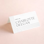 "contemporary photo" - Place Cards in Cloud by Erin Deegan - Folded with Free Guest Printing