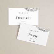 "Forever" - Place Cards in Ink by Blustery August - Front with Free Guest Printing
