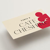 "Pair of Hearts from Disney's Alice In Wonderland" - Place Cards in Ruby by Baumbirdy - Detail
