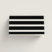 "Modern Classic Names" - Place Cards in Onyx by Emily Betts - Folded Back of Card