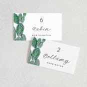"Painted Cacti" - Place Cards in Cactus by Olivia Raufman - Front with Free Guest Printing