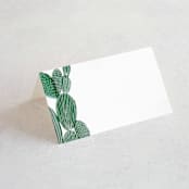 "Painted Cacti" - Place Cards in Cactus by Olivia Raufman - Blank front