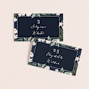 "Floral Edged Frame" - Place Cards in Royal by Alethea and Ruth - Front with Free Guest Printing