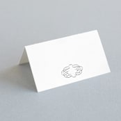 "Understated Elegance" - Place Cards in Cotton by Kimberly FitzSimons - Blank front