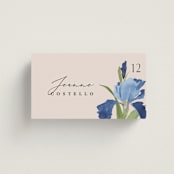 "Irises" - Place Cards in Natural by Everett Paper Goods - Flat with Guest Name Printing