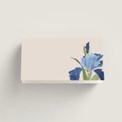 "Irises" - Place Cards in Natural by Everett Paper Goods - Folded with No Printing