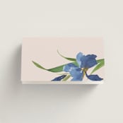 "Irises" - Place Cards in Natural by Everett Paper Goods - Folded Back of Card