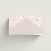 "Lace Trim" - Place Cards in Cream by Kristen Smith - Folded with No Printing