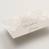 "Lace Trim" - Place Cards in Cream by Kristen Smith - Detail