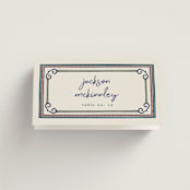 "Vase" - Place Cards in Neptune by Kelly Watkins - Folded with Guest Name Printing