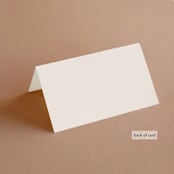 "Convergence" - Place Cards in Cream by Annie Lowe - Folded Back of Card