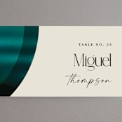 "Spectrum" - Place Cards in Teal by Heather Schertzer - Detail