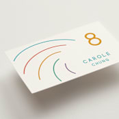 "rainbow 2.0" - Place Cards in Light Hearted by Deborah Chou - Detail
