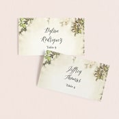 "English Countryside" - Place Cards in Moss by Design Lotus - Front with Free Guest Printing