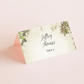 "English Countryside" - Place Cards in Moss by Design Lotus - Folded with Free Guest Printing