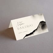 "ataraxia" - Place Cards in Ivory by Anastasia Makarova - Folded with Free Guest Printing